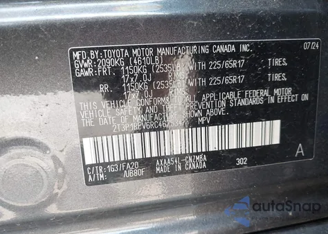 2024 Toyota Rav4 Xle z USA, uszkodzony, nr VIN 2T3P1RFV6RC467534